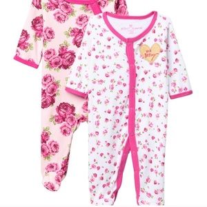 Betsey Johnson one-piece footie set 6mo.